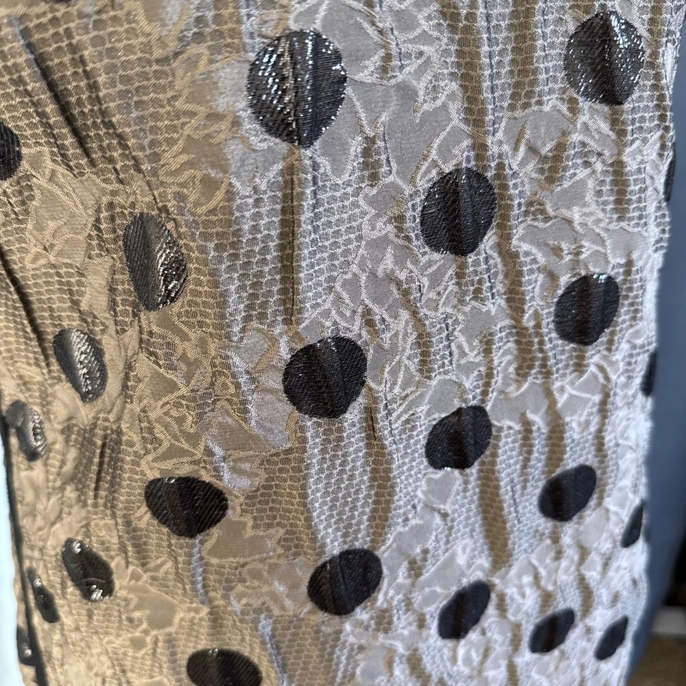Marc by Marc Jacobs Polka Dot Lace Shift Dress Rabbit Grey Multi Pockets Size 0 - Picture 4 of 12